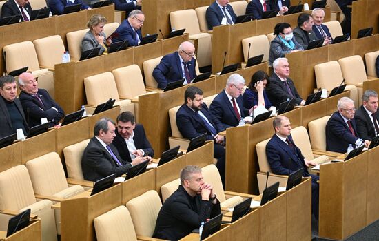 Пленарное заседание Госдумы РФ 