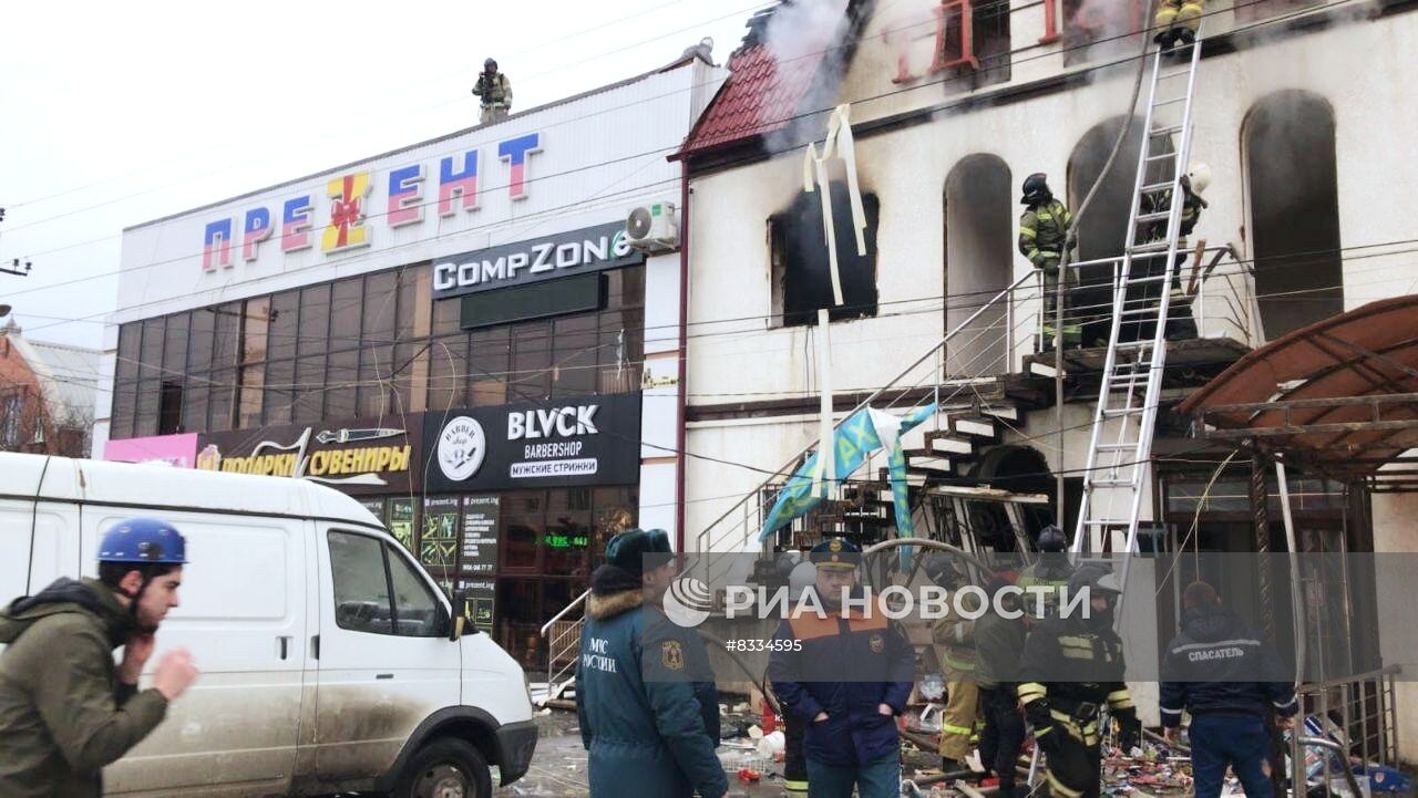 Взрыв газа в торговом центре в Ингушетии