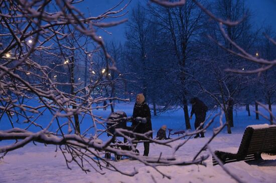 Снег в Москве