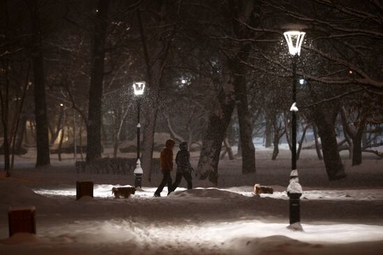 Снег в Москве