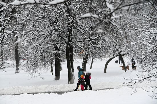 Снег в Москве