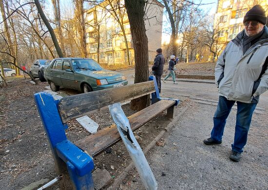 Последствия обстрелов Донецка