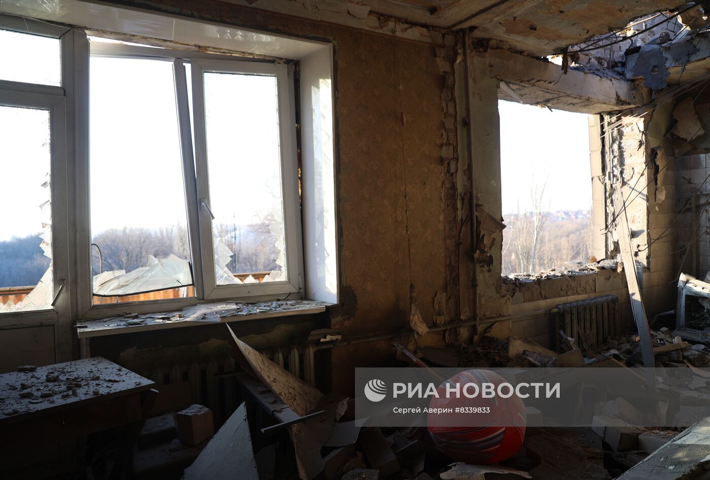 Последствия обстрелов Донецка 