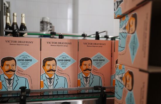 Производство игристого вина к Новому году в Краснодарском крае