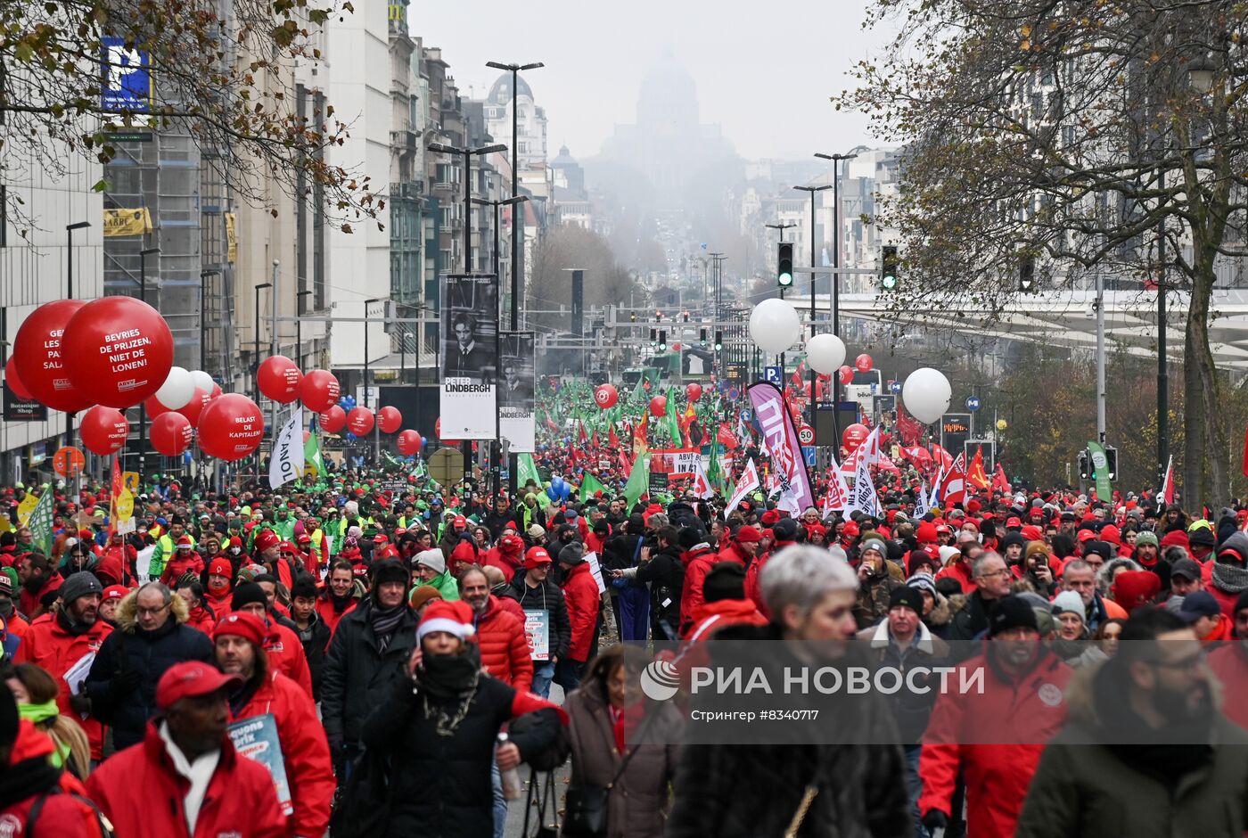 Акция протеста против повышения цен в Бельгии