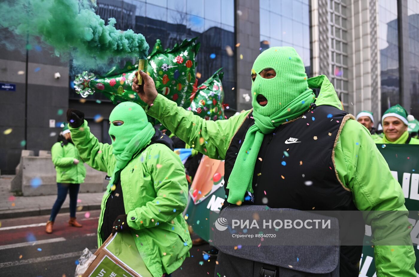 Акция протеста против повышения цен в Бельгии