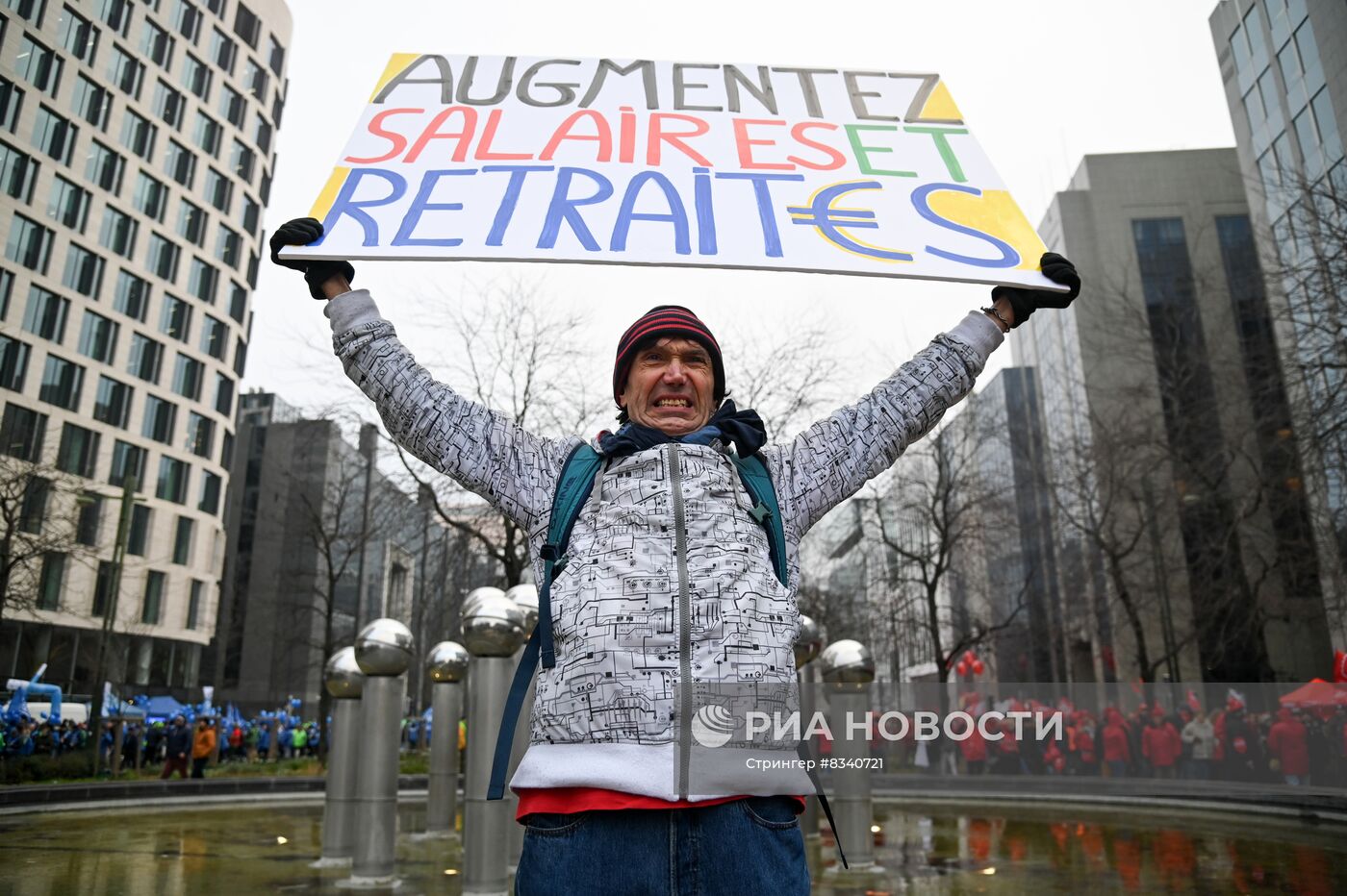 Акция протеста против повышения цен в Бельгии