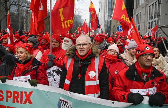 Акция протеста против повышения цен в Бельгии