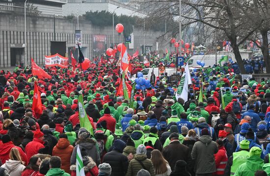 Акция протеста против повышения цен в Бельгии
