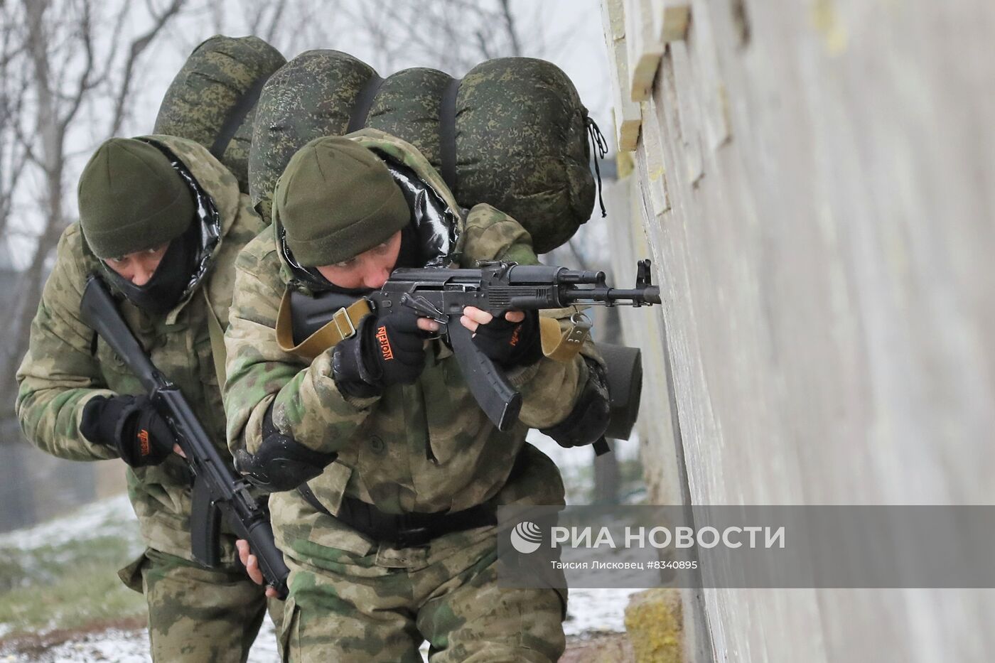 Тренировка народного ополчения в Белгородской области