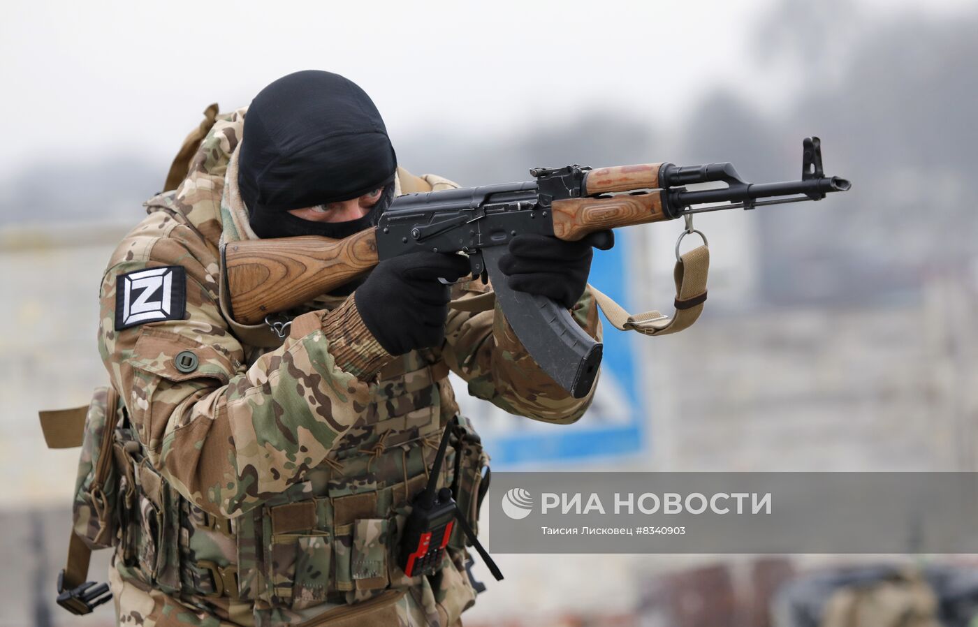 Тренировка народного ополчения в Белгородской области