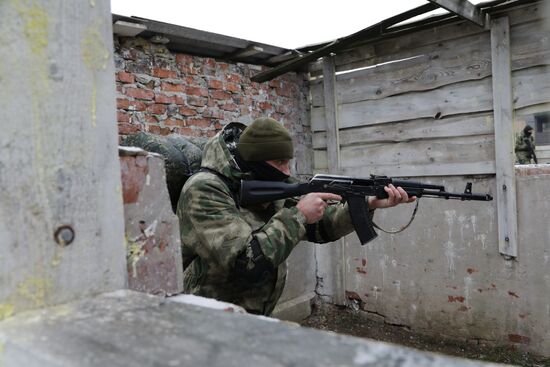 Тренировка народного ополчения в Белгородской области