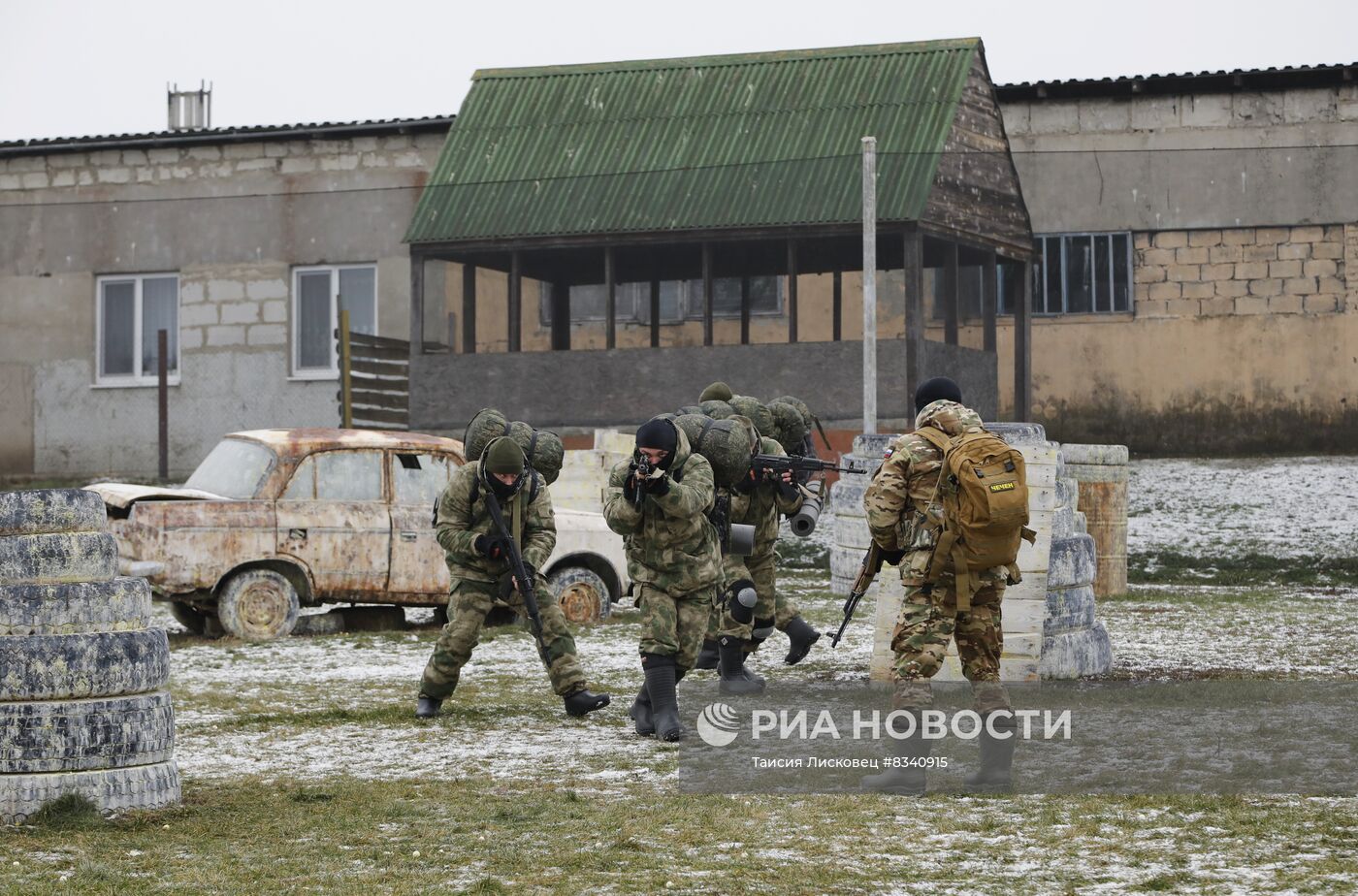 Тренировка народного ополчения в Белгородской области