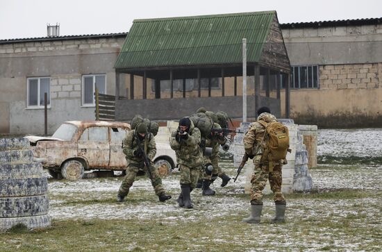 Тренировка народного ополчения в Белгородской области