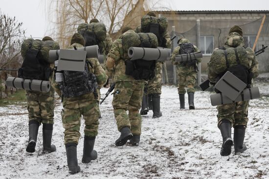 Тренировка народного ополчения в Белгородской области