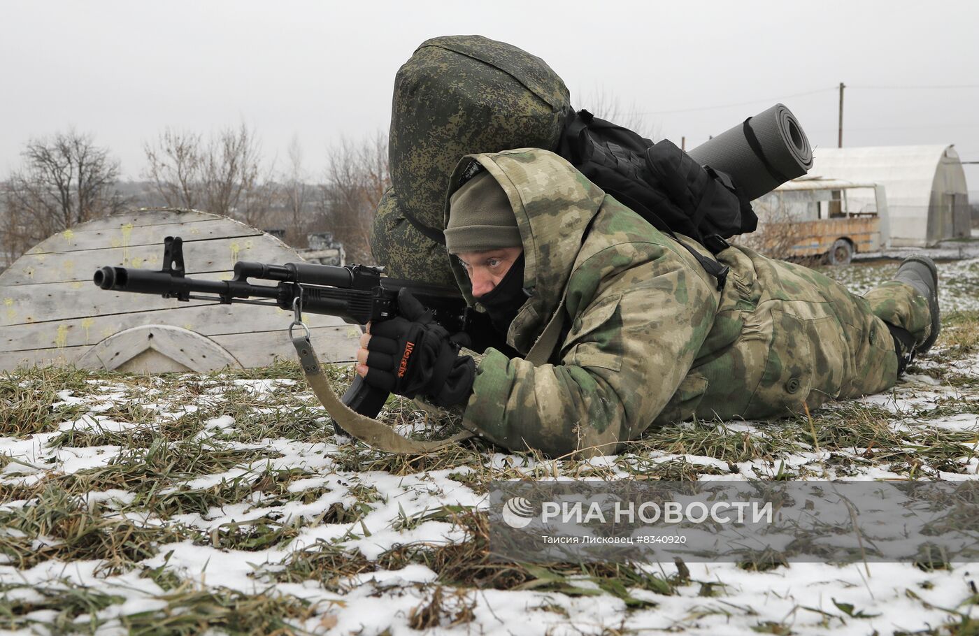 Тренировка народного ополчения в Белгородской области