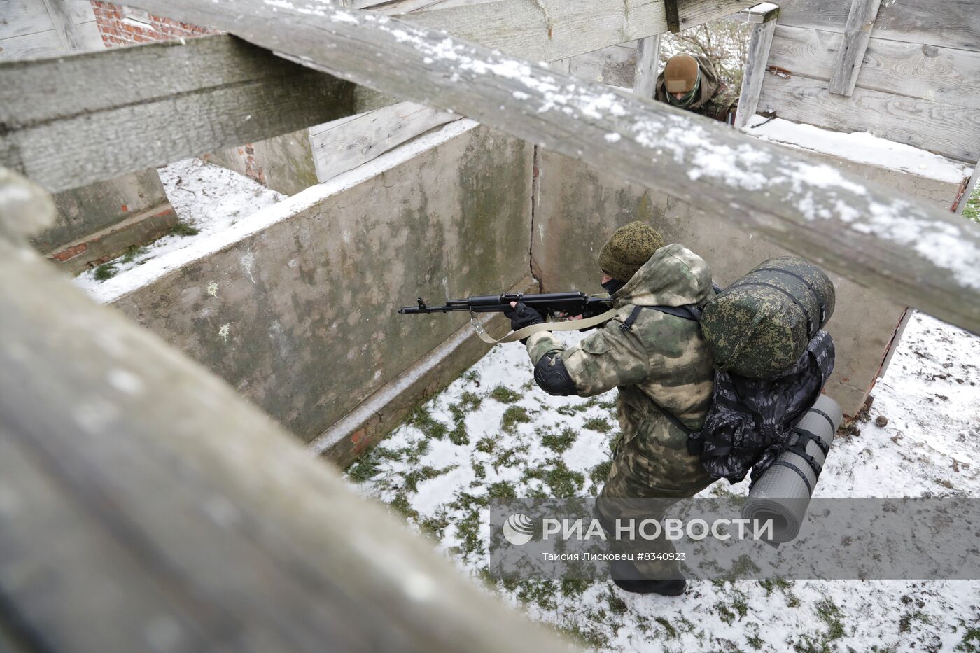 Тренировка народного ополчения в Белгородской области