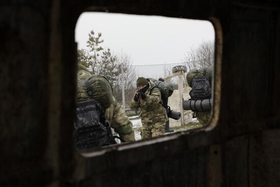 Тренировка народного ополчения в Белгородской области