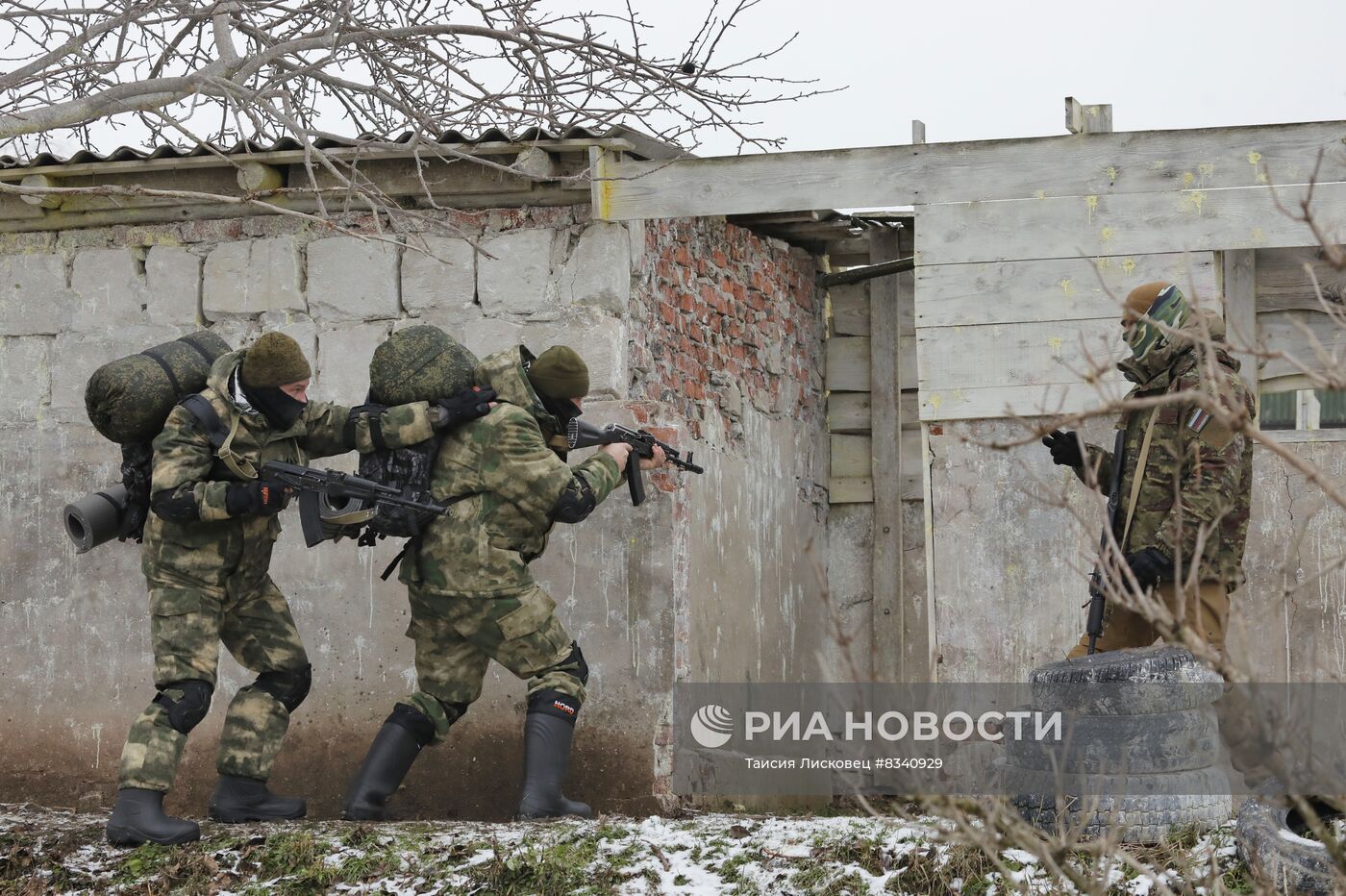 Тренировка народного ополчения в Белгородской области