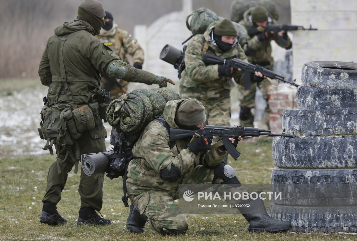 Тренировка народного ополчения в Белгородской области