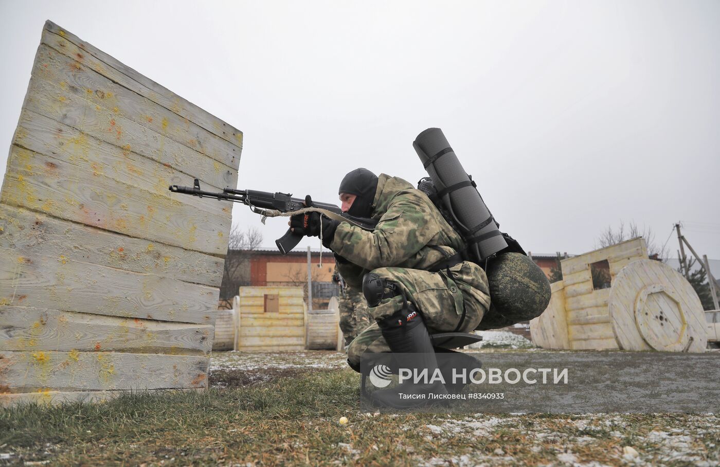 Тренировка народного ополчения в Белгородской области