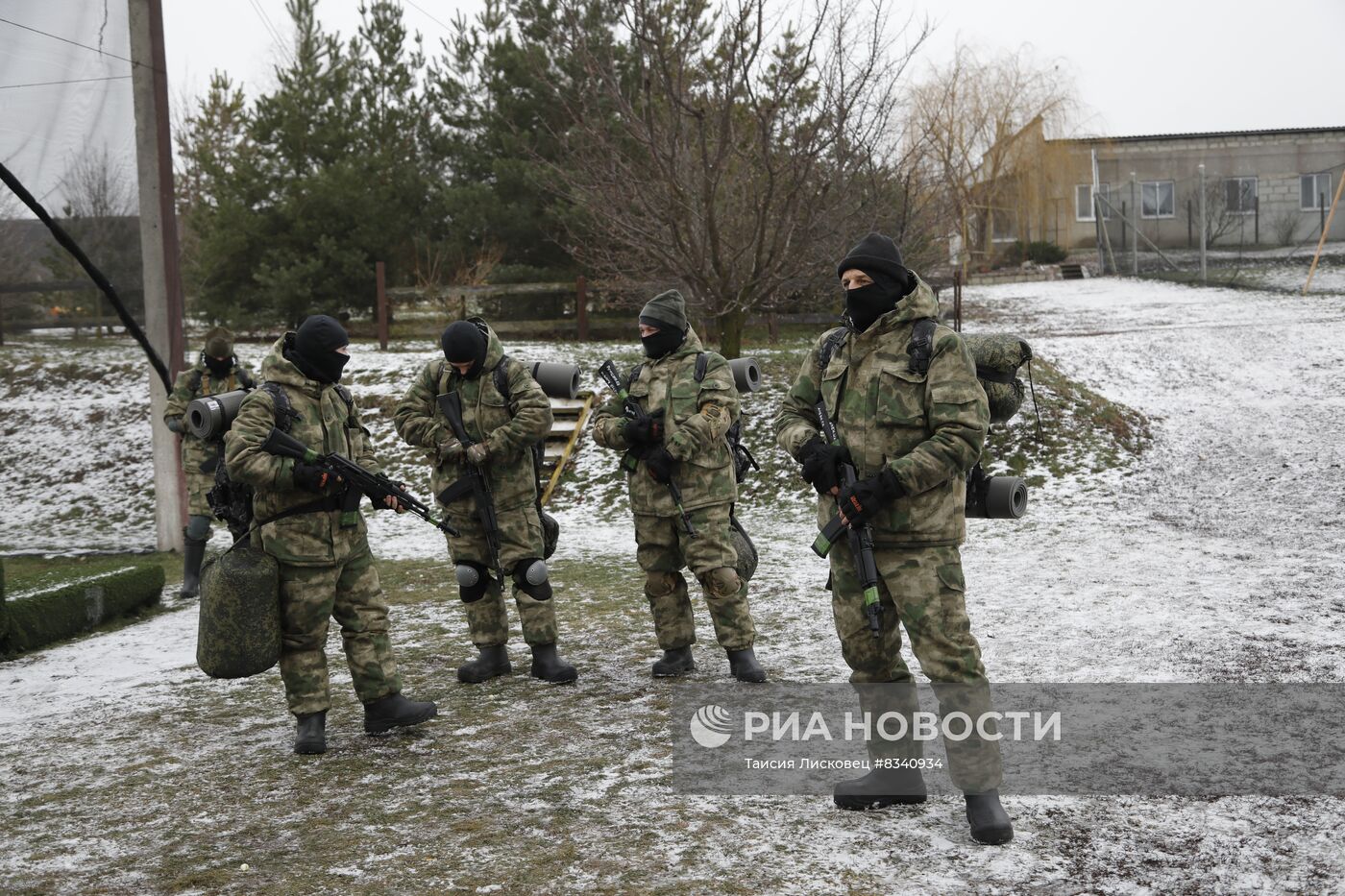 Тренировка народного ополчения в Белгородской области