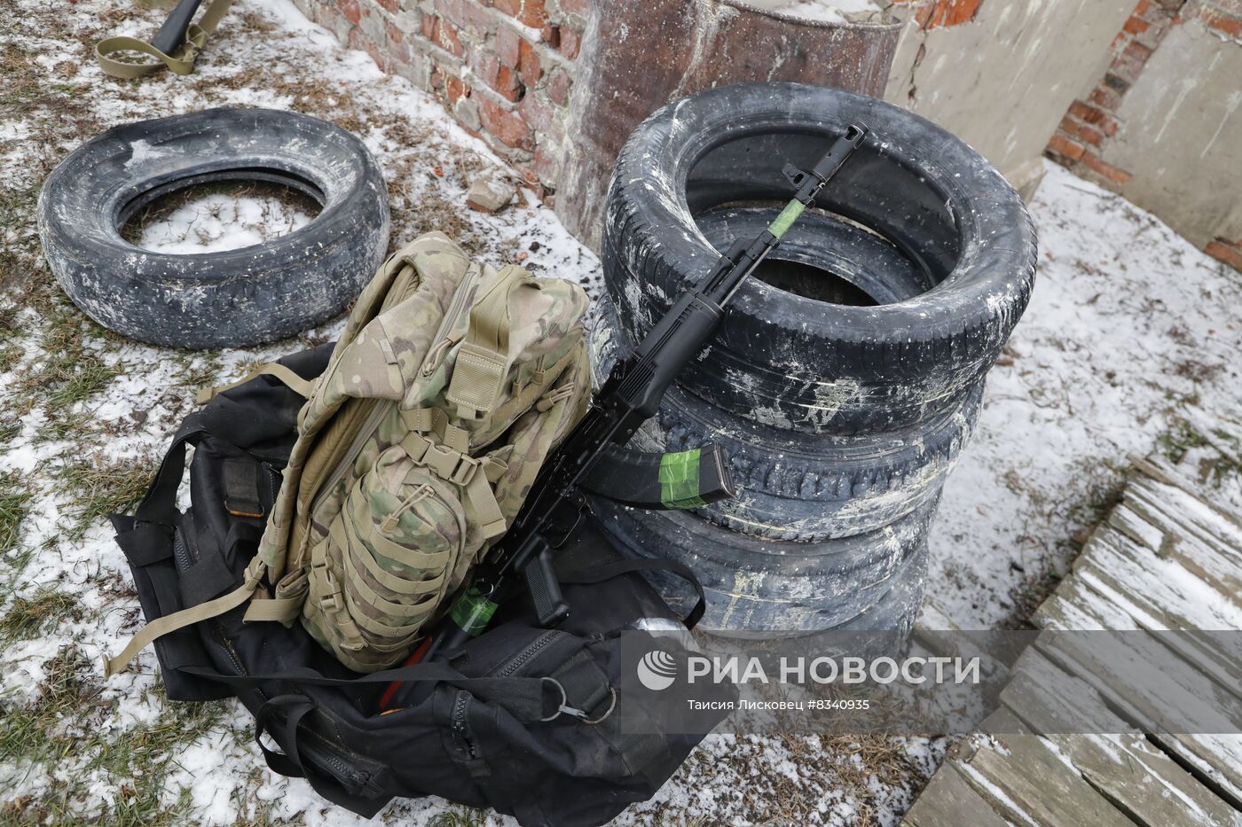 Тренировка народного ополчения в Белгородской области