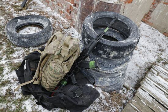 Тренировка народного ополчения в Белгородской области