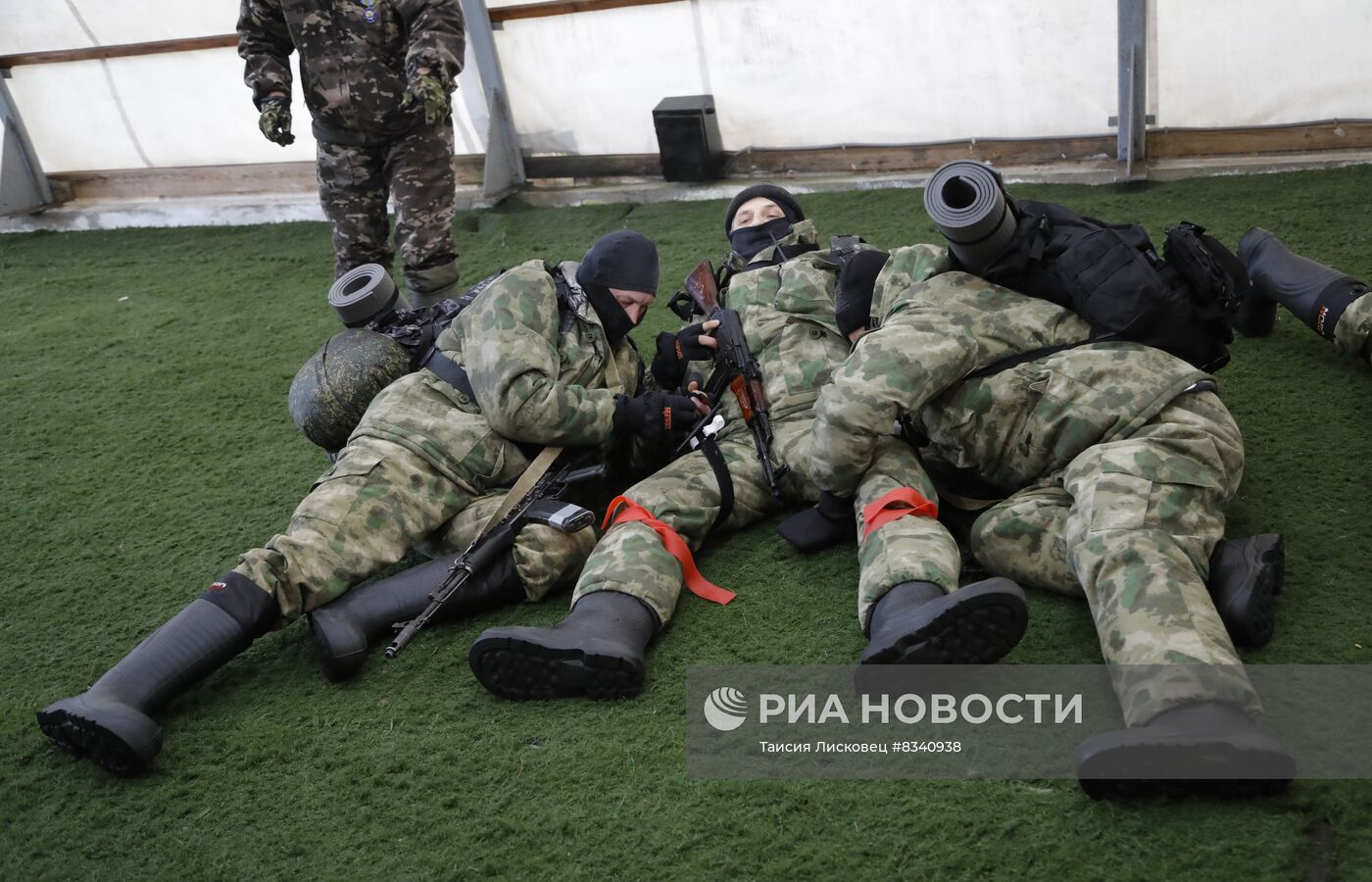 Тренировка народного ополчения в Белгородской области