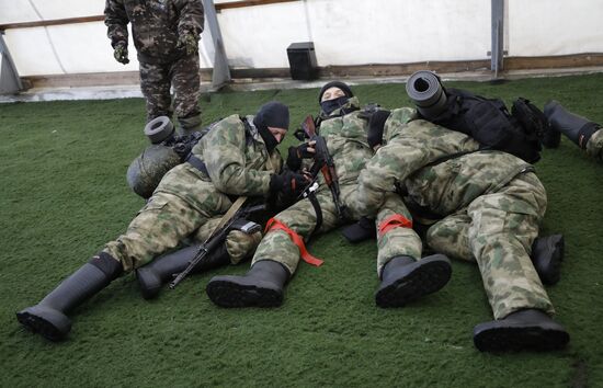 Тренировка народного ополчения в Белгородской области