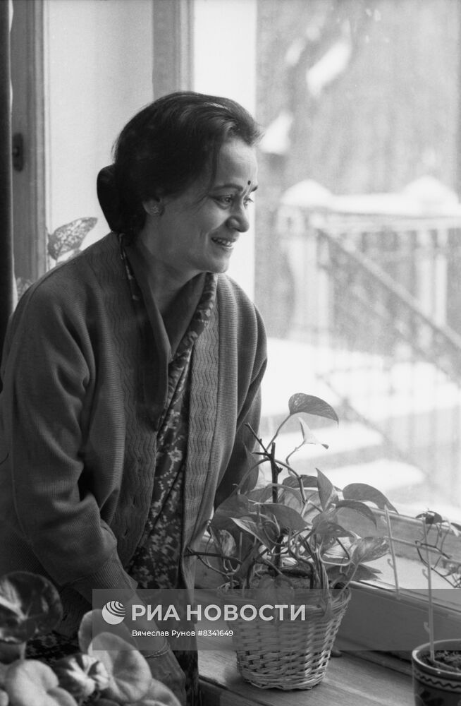 Супруга посла Республики Индия в СССР А. Гонсалвеса