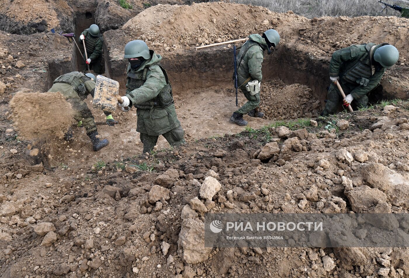 Военная подготовка мобилизованных на Запорожском направлении