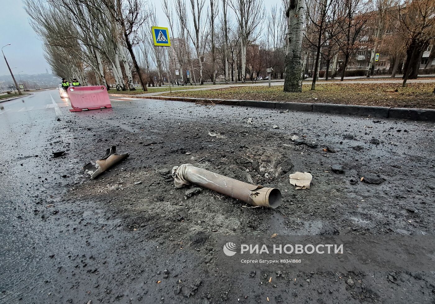 Последствия обстрела Донецка