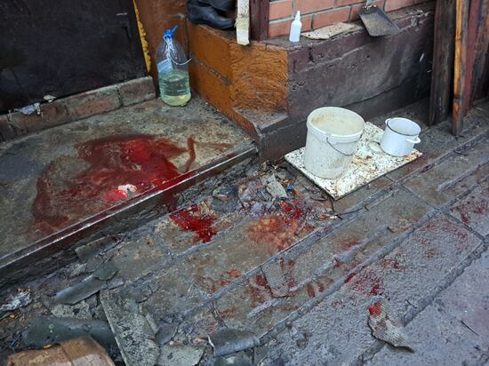 Последствия обстрела Донецка