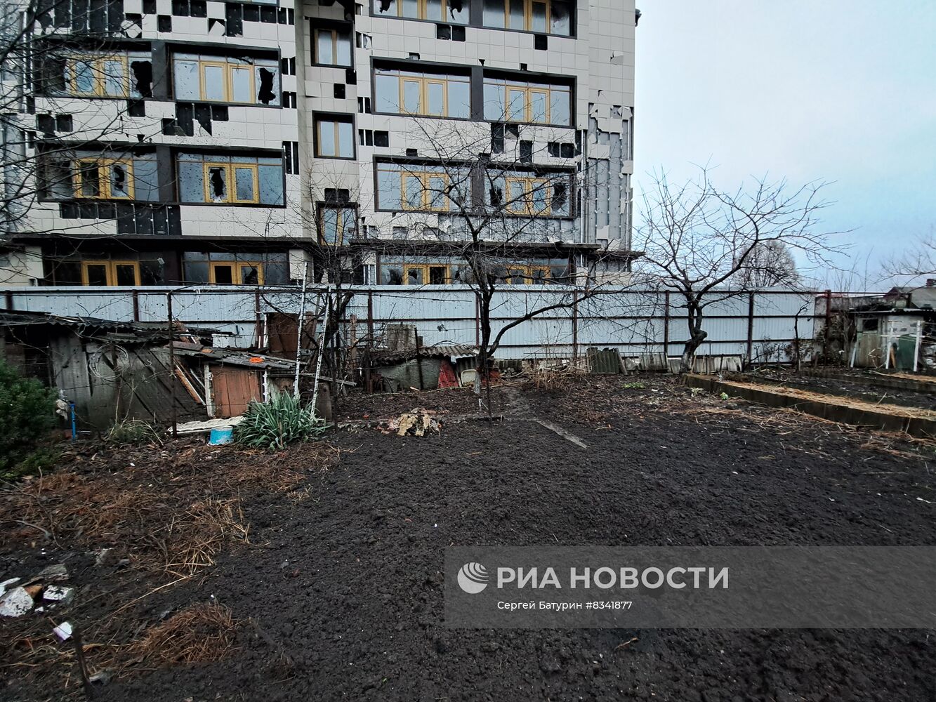 Последствия обстрела Донецка