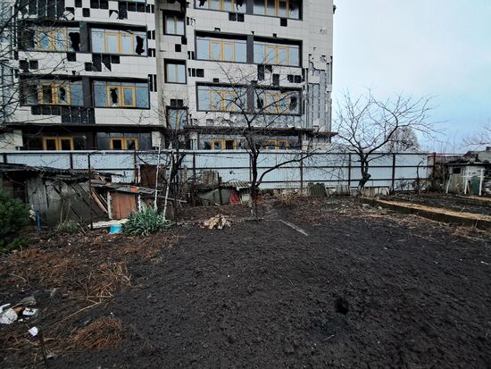 Последствия обстрела Донецка