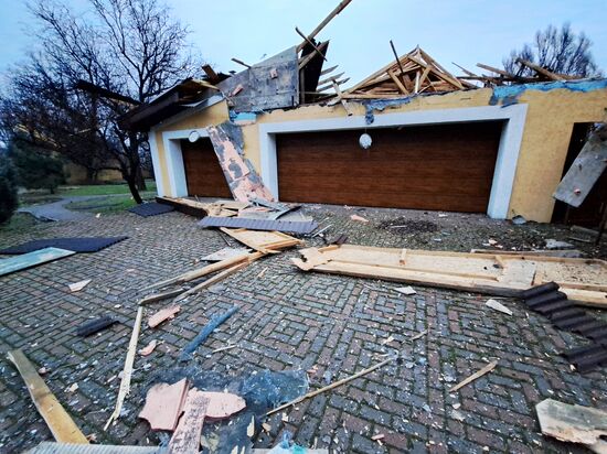 Последствия обстрела Донецка