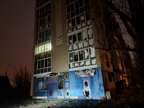 Последствия обстрела Донецка