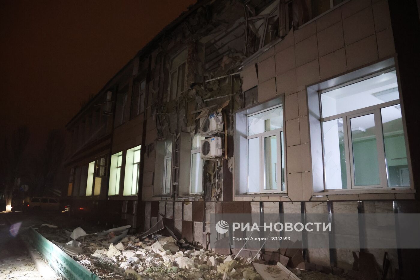 Последствия обстрела Донецка