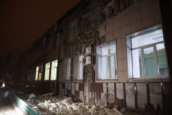 Последствия обстрела Донецка