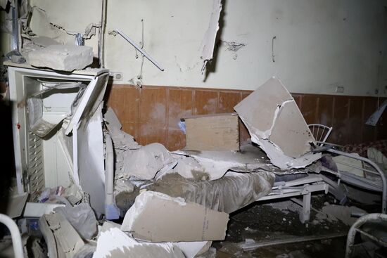 Последствия обстрела Донецка