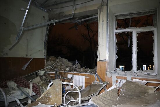 Последствия обстрела Донецка