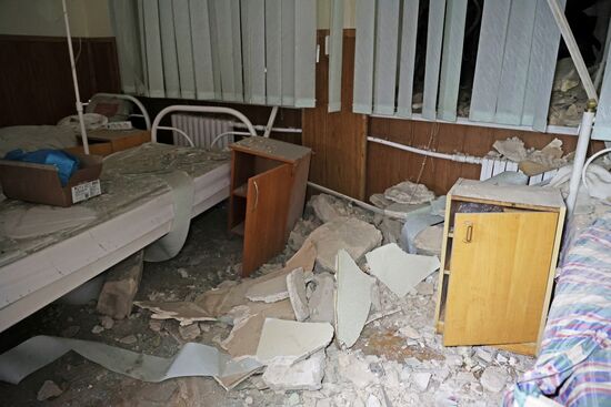 Последствия обстрела Донецка