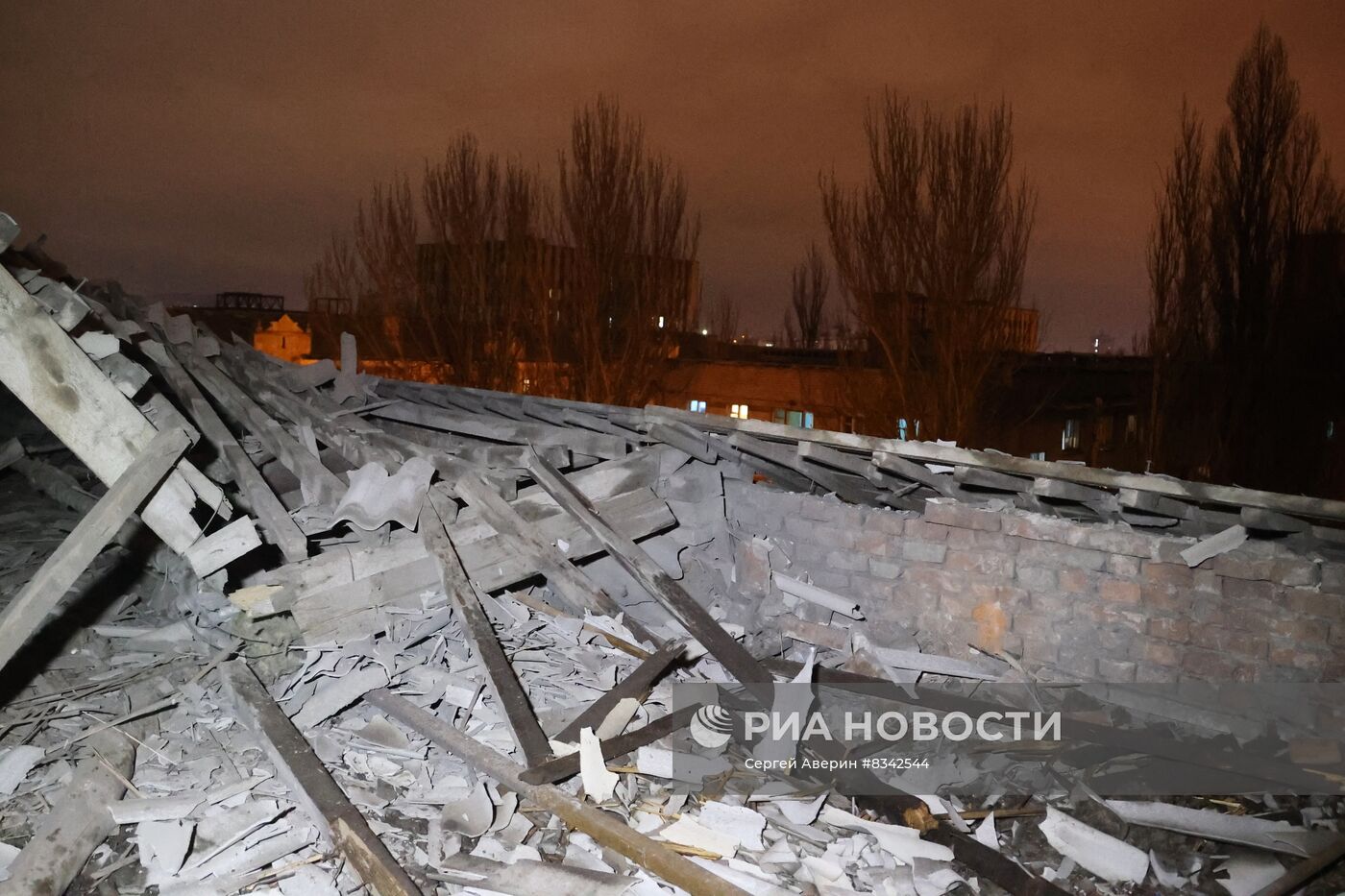 Последствия обстрела Донецка