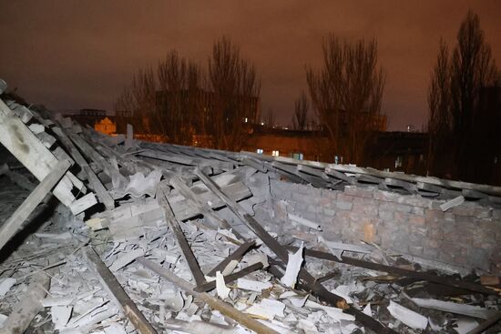 Последствия обстрела Донецка