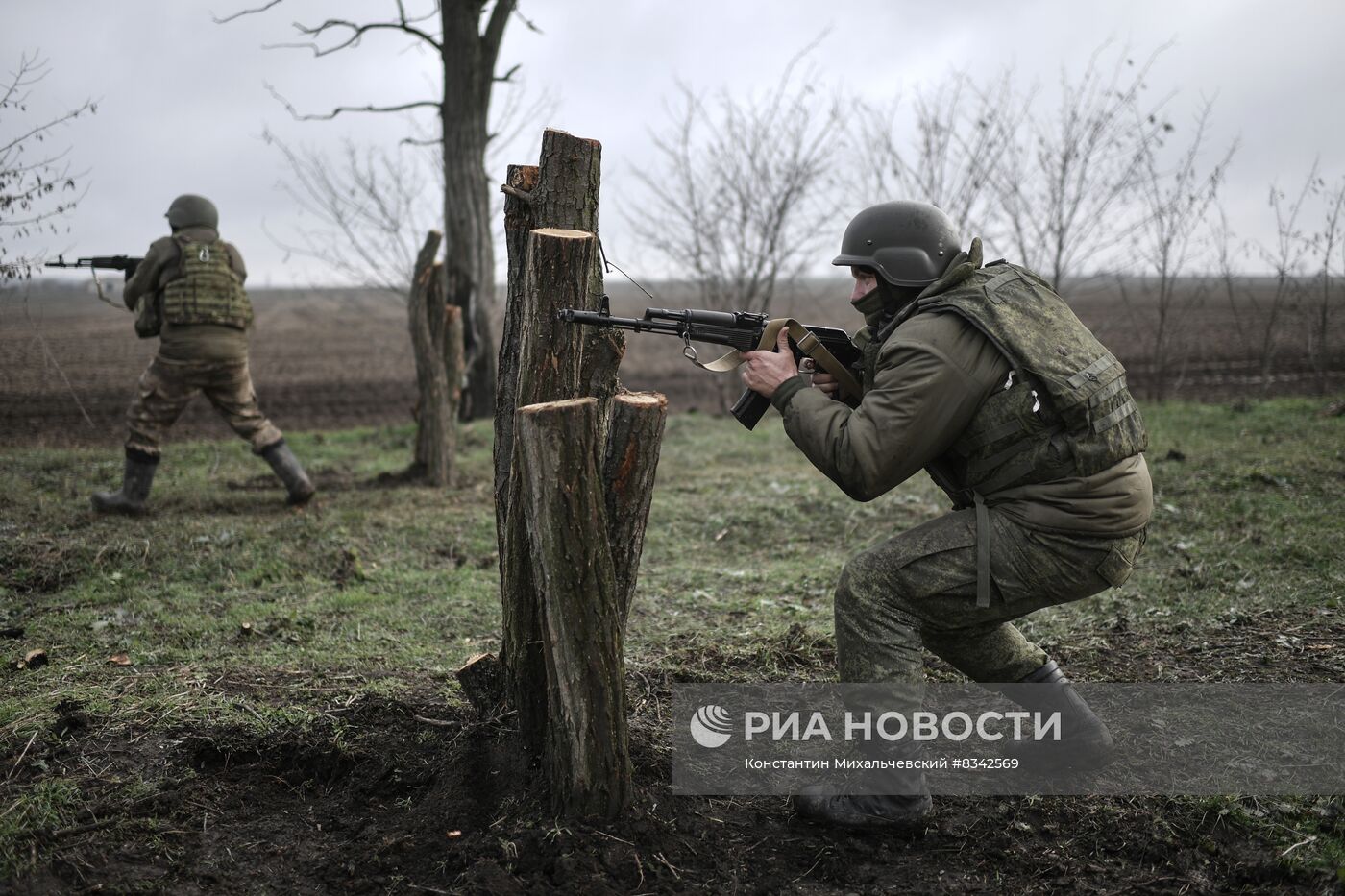 Военная подготовка мобилизованных на Запорожском направлении