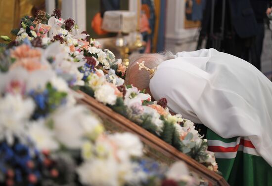 Патриаршее служение в день памяти Святителя Николая Чудотворца в Москве 