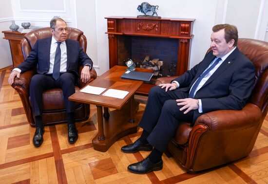 Встреча и переговоры министров иностранных дел РФ и Белоруссии С. Лаврова и С. Алейника