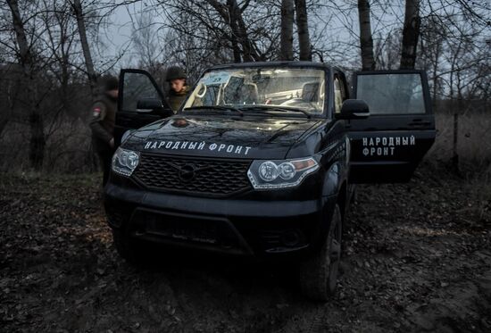 Раздача гуманитарной помощи от ОНФ мобилизованным 