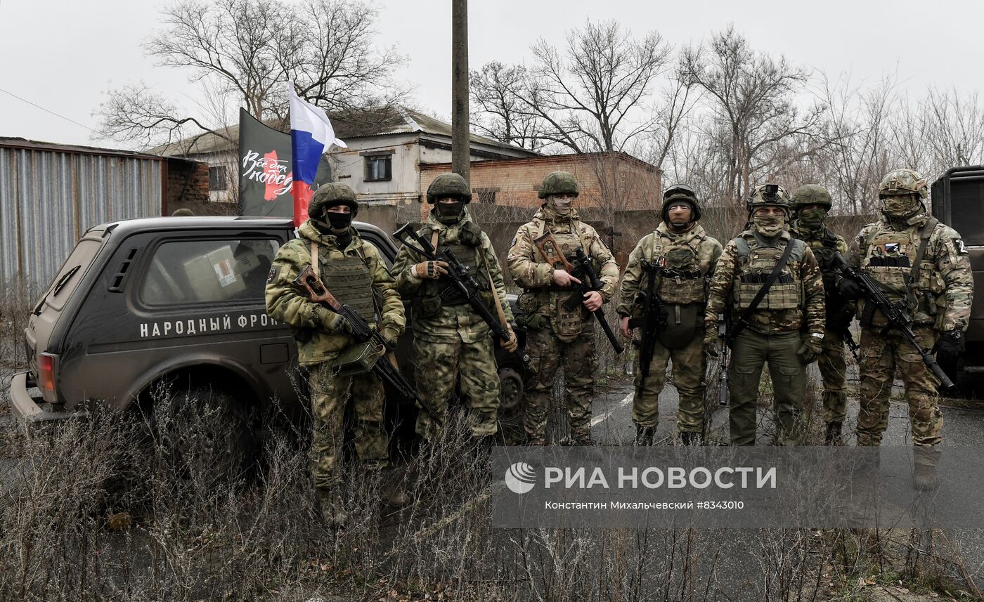 Раздача гуманитарной помощи от ОНФ мобилизованным 